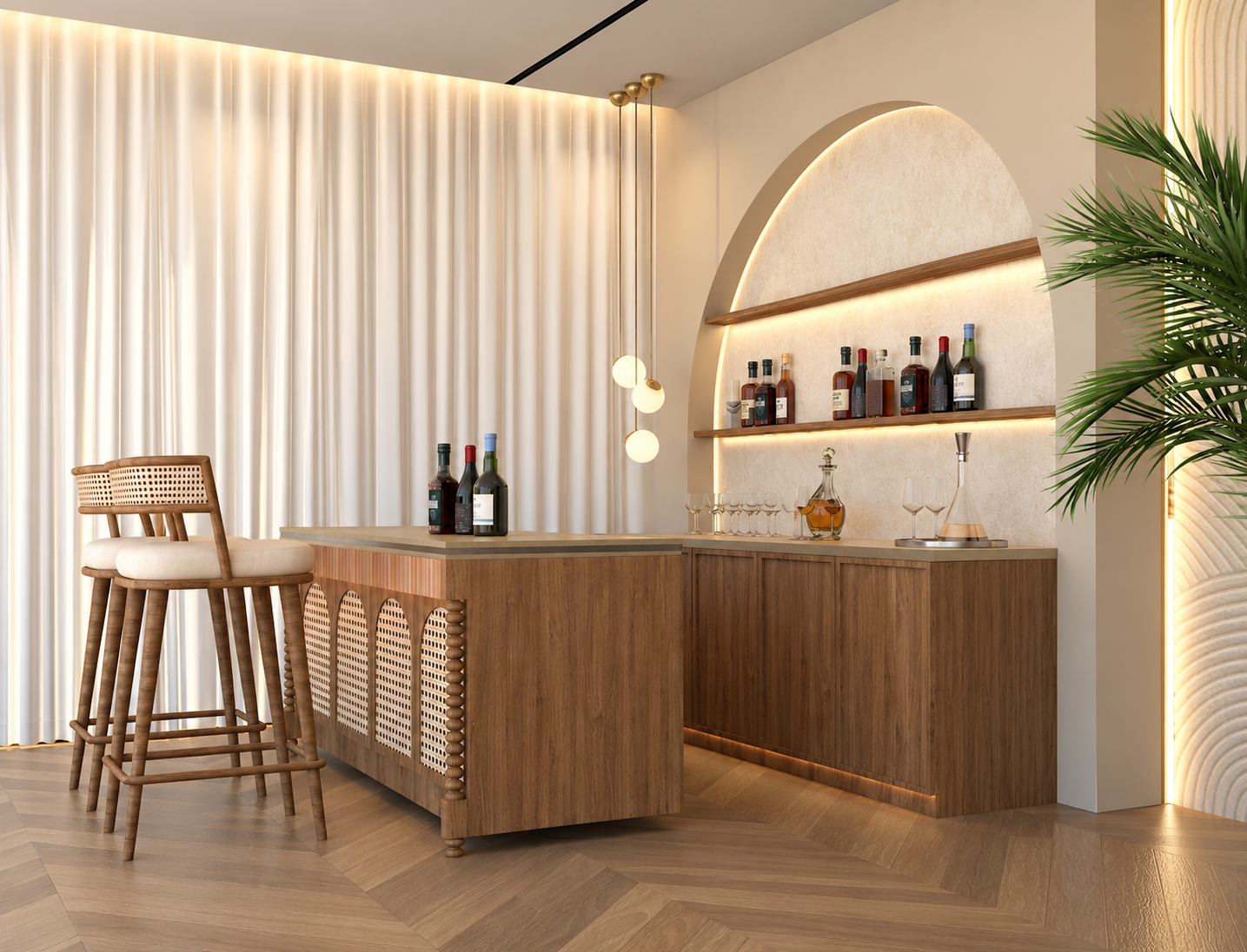 Gulmohar Enclave — Interior detail